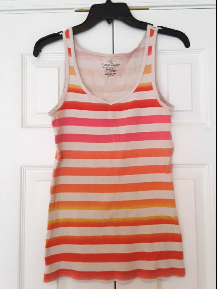 White Striped Tank Top